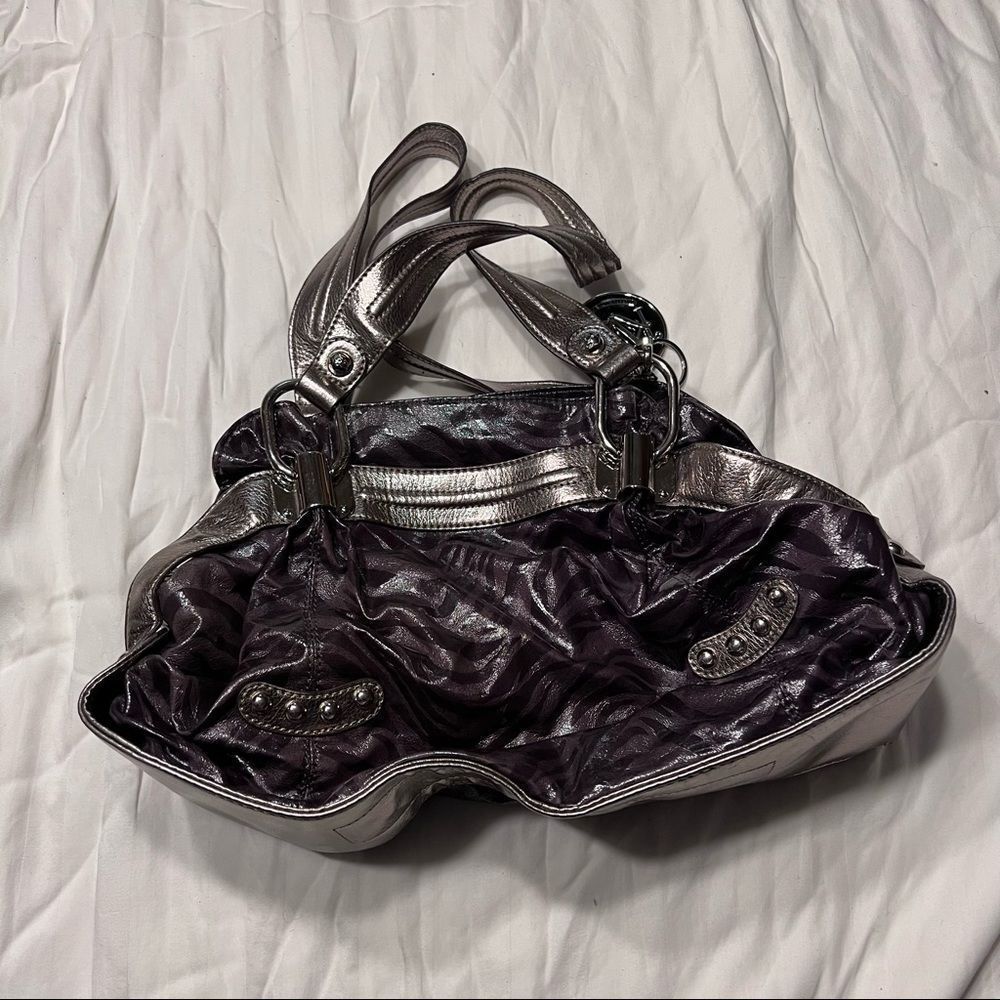 Metallic Hobo-Style Shoulder Bag